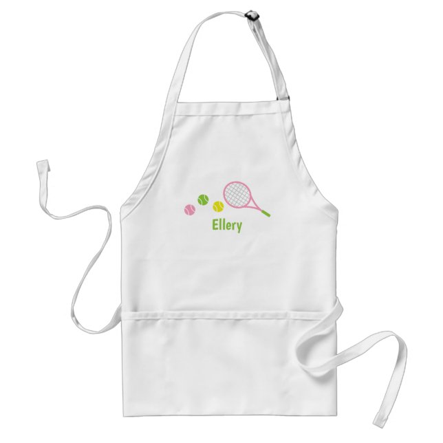 Preppy Tennis Personalized Apron (Front)