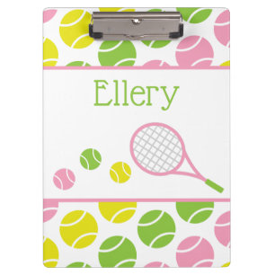 Preppy Tennis Personalized Clipboard