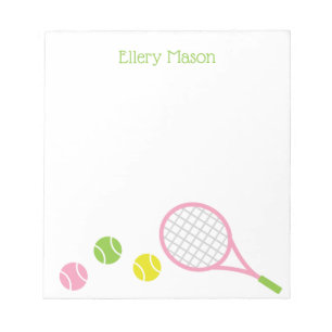 Preppy Tennis Personalized Notepad