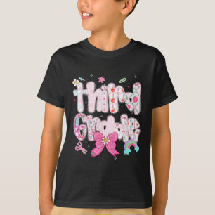 Preppy Third Grade Back To School 3rd Grade Girl B T-Shirt
