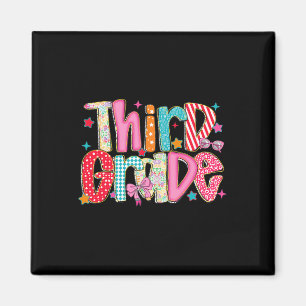Preppy Third Grade Back To School 3rd Grade Teache Magnet