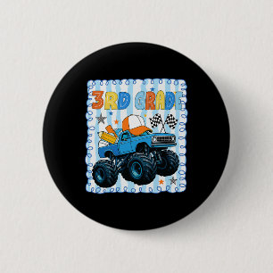Preppy Third Grade Back To School Funny Truck For 6 Cm Round Badge