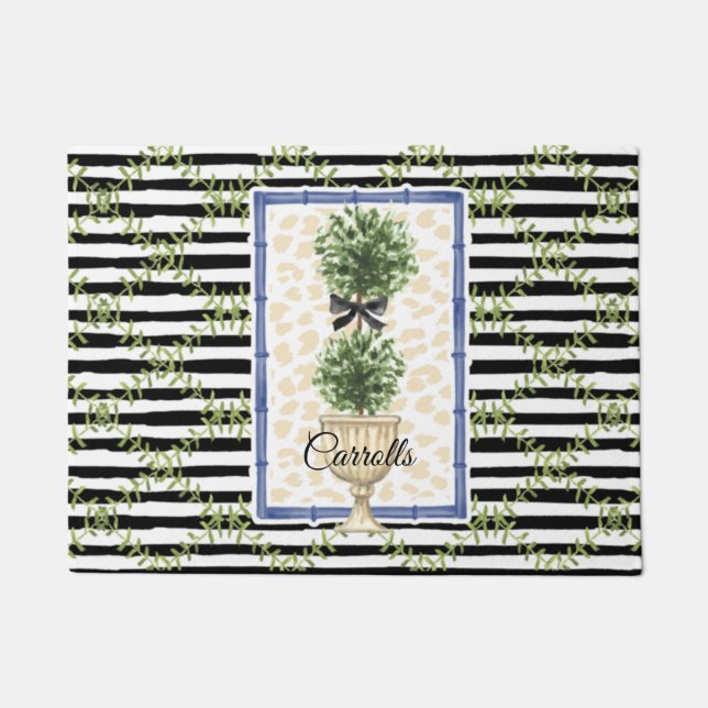 Preppy Topiary Doormat (Front)