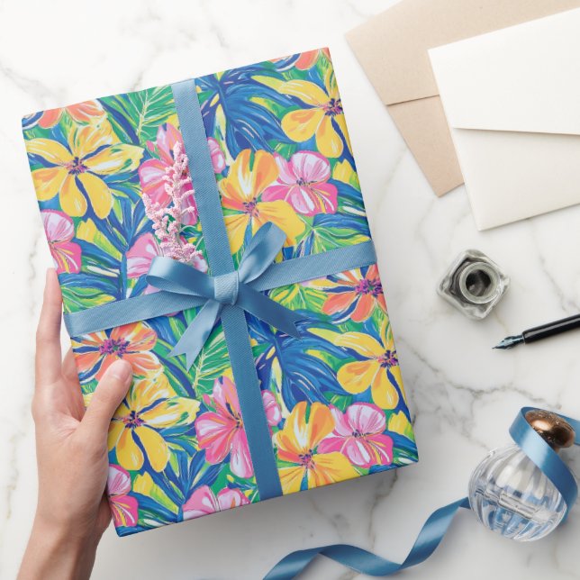 Preppy Tropical Wrapping Paper (Gifting)