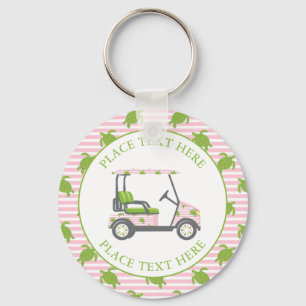 Preppy Turtles Golf Cart Key Ring