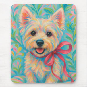 Preppy Westie Mouse Pad