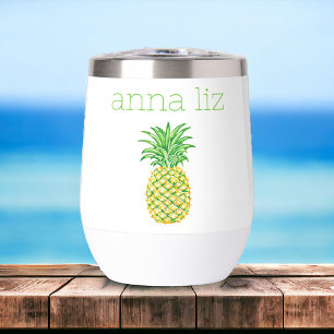 Preppy Yellow Green Pineaaple Personalised 