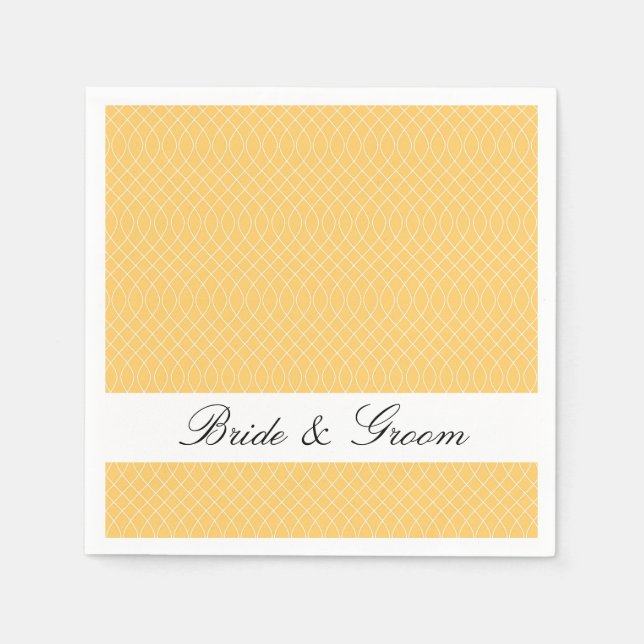 Preppy Yellow Spiral Napkin (Front)