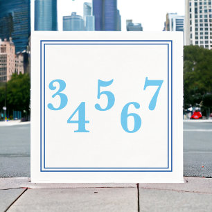 Preppy Zip Code Border Custom Napkin