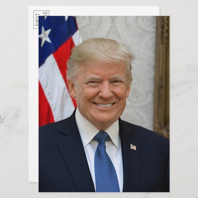 Pres. Donald Trump 2017 Portrait Large Postcard (Front/Back)