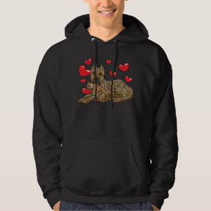 Presa Canario Dog with stuffed animal and hearts Hoodie