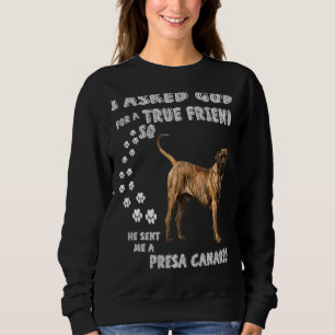 Presa Canario Saying Mum Dad Print Canary Mastiff Sweatshirt