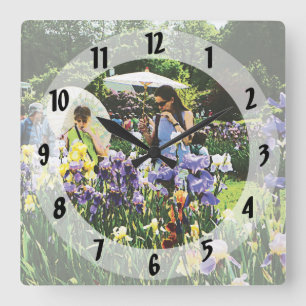 Presby Iris Garden Square Wall Clock