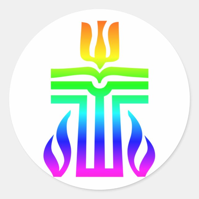 Presbyterian Cross Classic Round Sticker (Front)