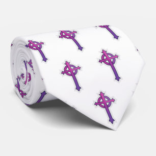 Presbyterian Cross Religious White Tie