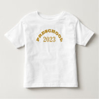 Preschool 2023 First Day of School Gold Script