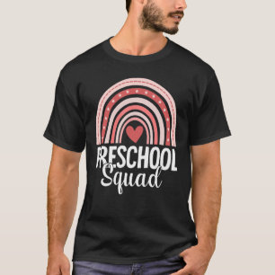 Preschool Boho Rainbow Happy First Day Team Presch T-Shirt