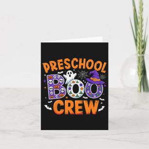 Preschool Boo Crew Preschool Teacher Student Funny Card