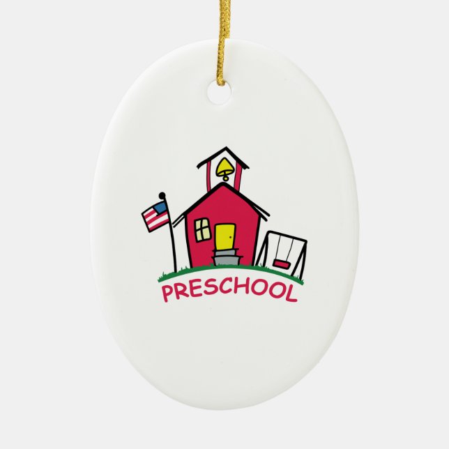 PRESCHOOL CERAMIC TREE DECORATION (Front)
