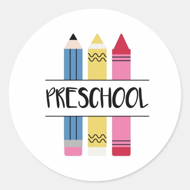 Preschool Classic Round Sticker (Front)