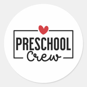 Preschool Crew Preschool Squad Classic Round Sticker