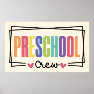 Preschool Crew Preschool Team Poster