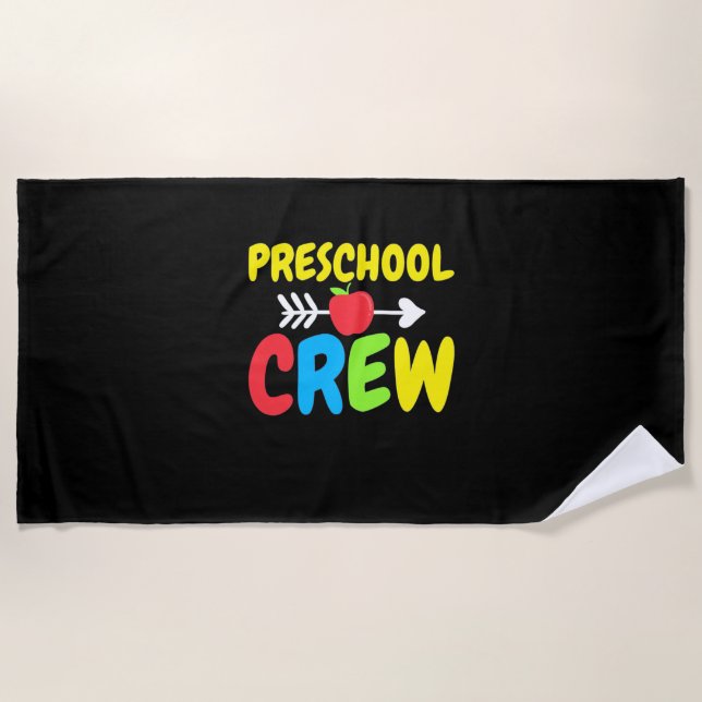 Preschool Crew Teacher Beach Towel (Front)