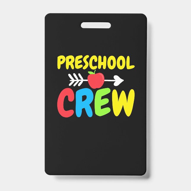 Preschool Crew Teacher ID Badge (Front)