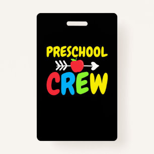 Preschool Crew Teacher ID Badge