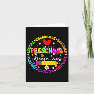 Preschool Dream Team Back To School For Teacher St Card