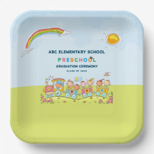 Preschool Elementary School Graduation Ceremony Paper Plate