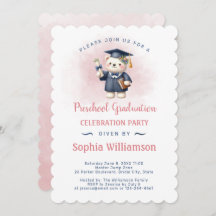 Preschool Girl Graduation Teddy Bear