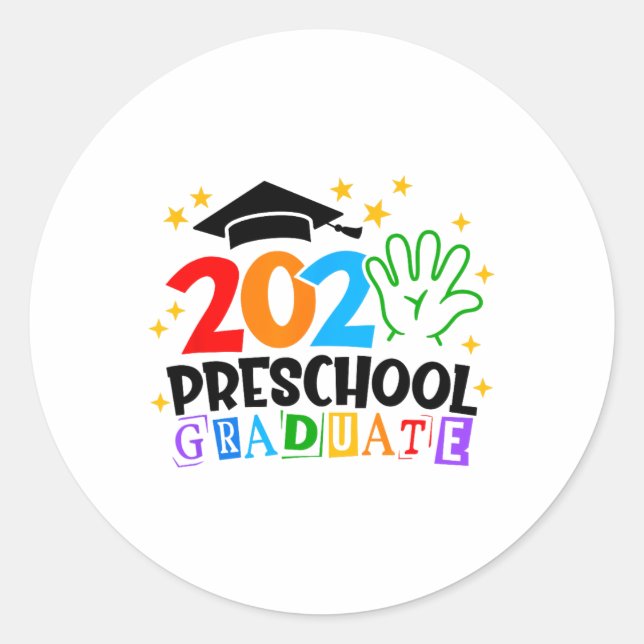 Preschool Graduate 2025 Graduation Cl Of 2025 Kids Classic Round Sticker (Front)