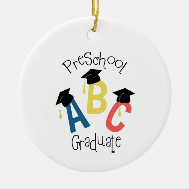 Preschool Graduate Ceramic Tree Decoration (Front)