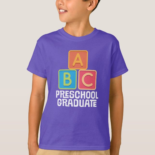 Preschool Graduate Cute A B C Graduation Tshirt (Front)