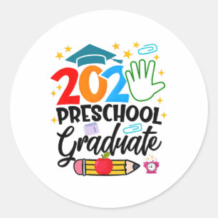 Preschool Graduate Pre-k Grad 2025 Preschool Gradu Classic Round Sticker