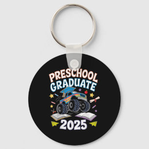 Preschool Graduation 2025 Monster Truck Graduate  Key Ring