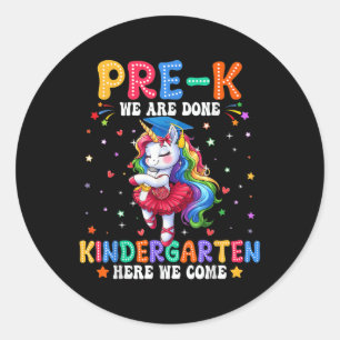 Preschool Graduation 2025 Pre-k Graduate Girls Uni Classic Round Sticker
