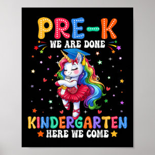 Preschool Graduation 2025 Pre-k Graduate Girls Uni Poster
