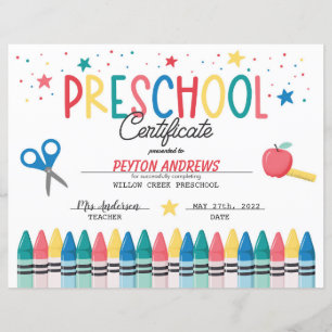 Preschool Graduation Certificate