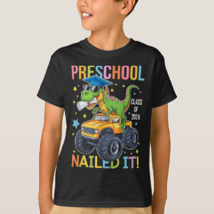 Preschool Graduation Cl Of 2025 Graduate Dinosaur  T-Shirt