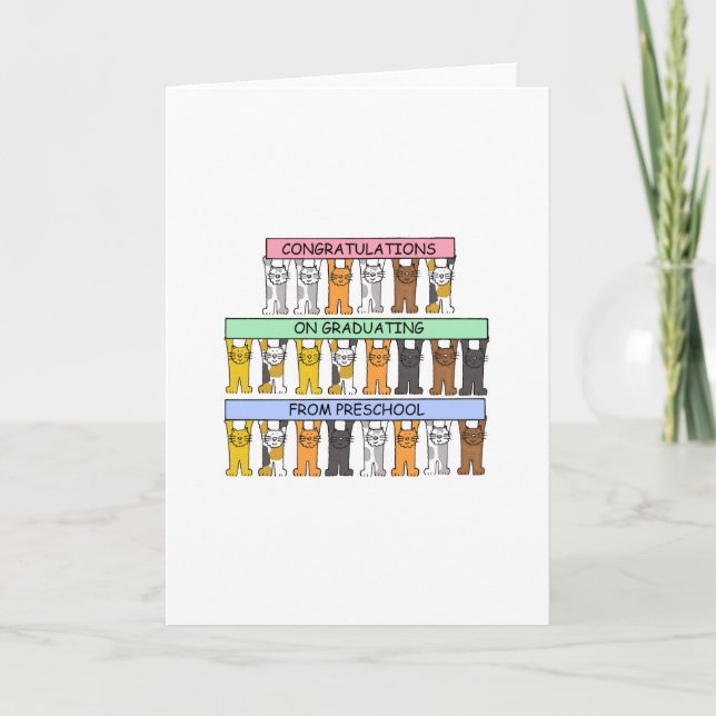 Preschool Graduation Congratulations. Card (Front)