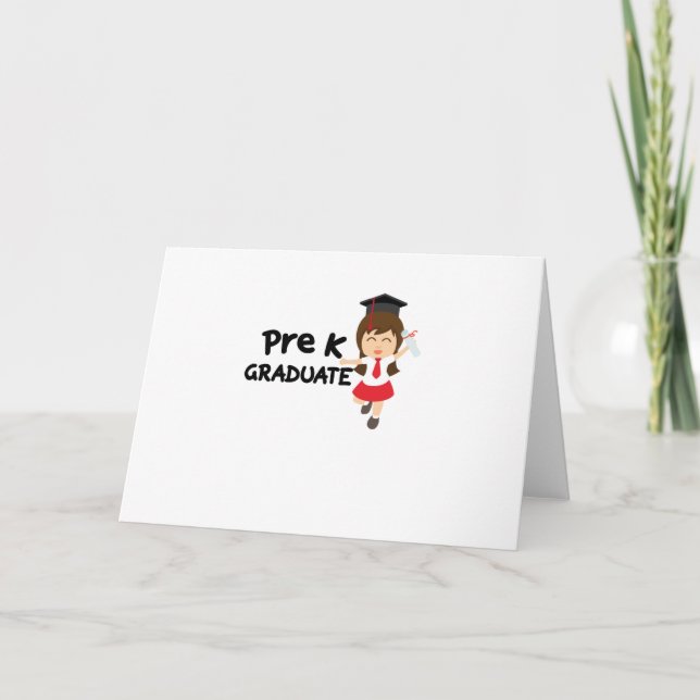 Preschool Graduation Gift Preschooler Girl Kids Card (Front)