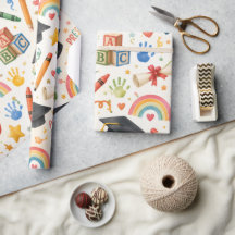 Preschool Graduation Gift Wrapping Paper