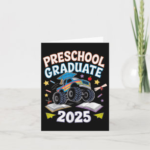 Preschool Graduation Monster Truck Dinosaur Boys D Card