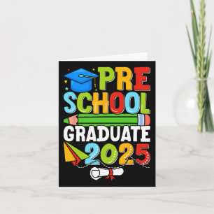 Preschool Graduation Shirt 2025 Kids Boys Pre-k Gr Card