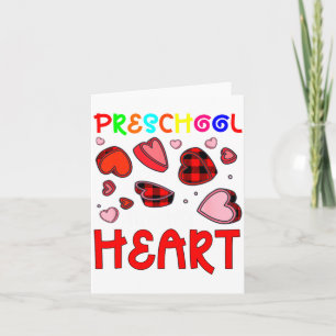 Preschool Has My Heart Valentines Hearts Teacher  Card