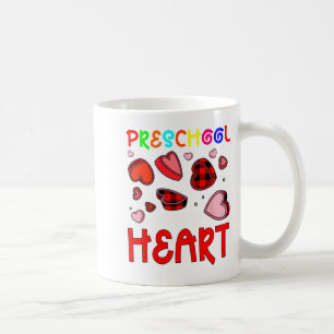 Preschool Has My Heart Valentines Hearts Teacher Coffee Mug