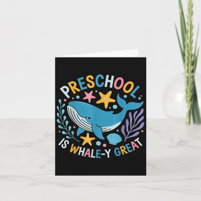 Preschool Is Whale-y Great Preschool Teacher  Card (Front)