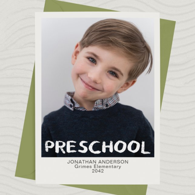 Preschool Keepsake Photo Card (Creator Uploaded)